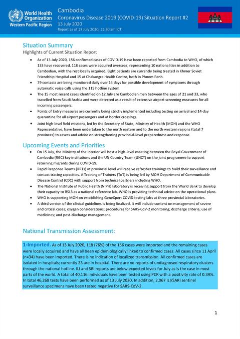 COVID-19 Joint WHO-MOH Situation Report 02