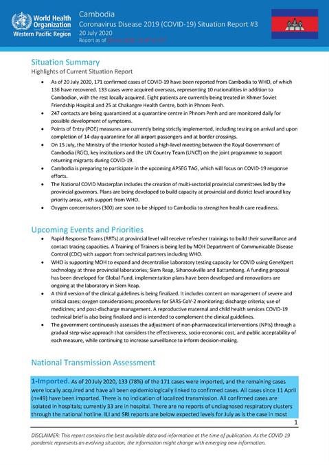 COVID-19 Joint WHO-MOH Situation Report 03