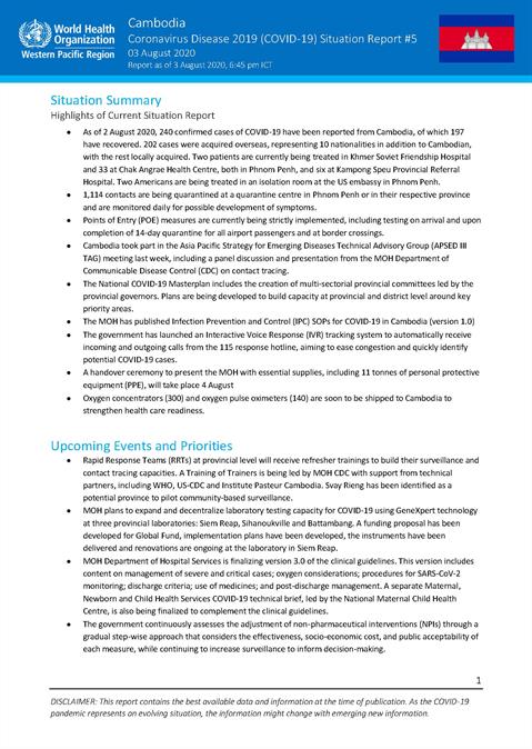 COVID-19 Joint WHO-MOH Situation Report 05