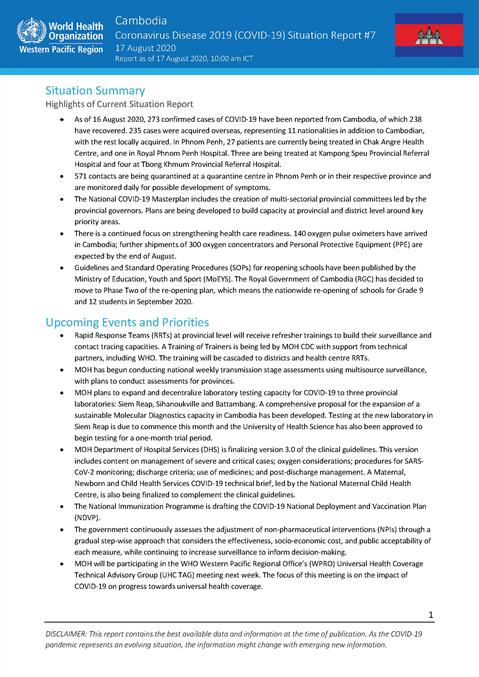 COVID-19 Joint WHO-MOH Situation Report 07