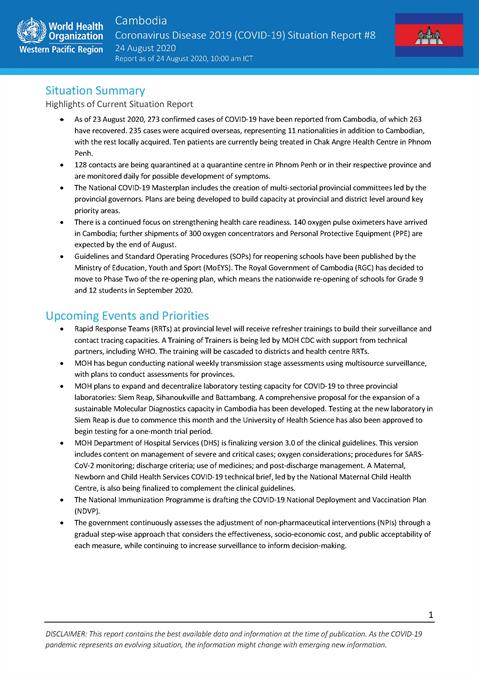 COVID-19 Joint WHO-MOH Situation Report 08