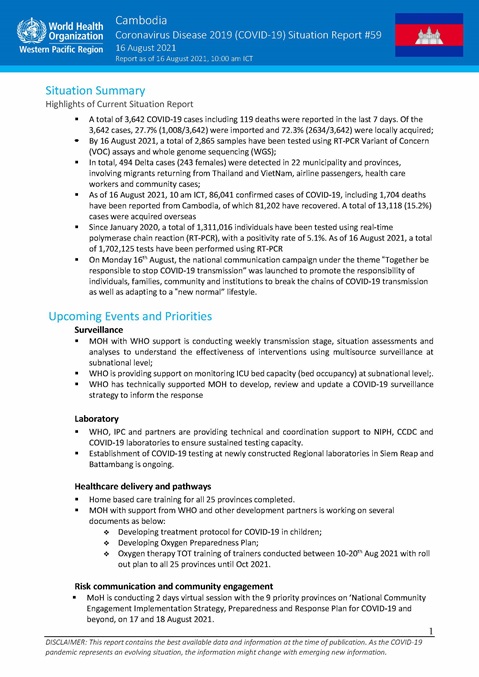 COVID-19 Joint WHO-MOH Situation Report 59