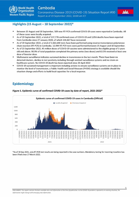 COVID-19 Joint WHO-MOH Situation Report 90
