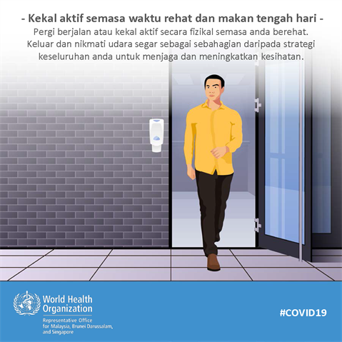 Be active during breaks Infographic of text