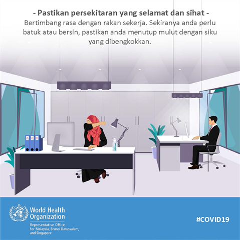 Ensure a safe and healthy environment Infographic of text
