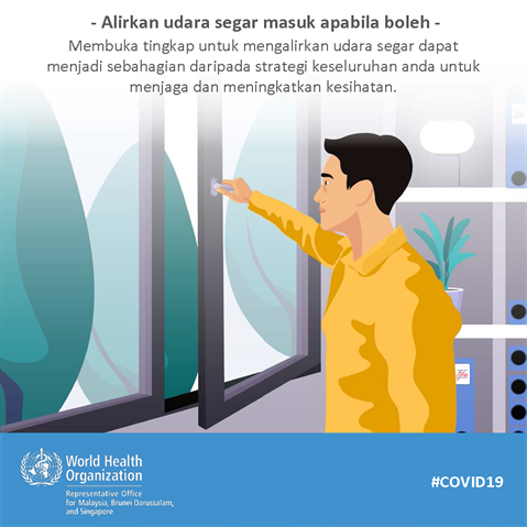 Let fresh air in when possible Infographic of text