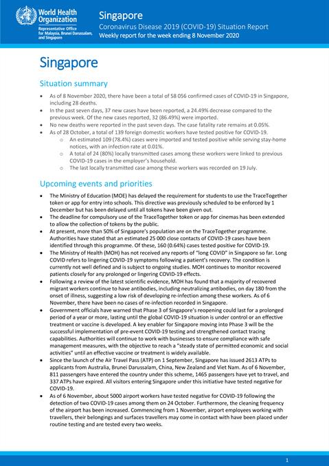 COVID-19 in Singapore Situation Report 08