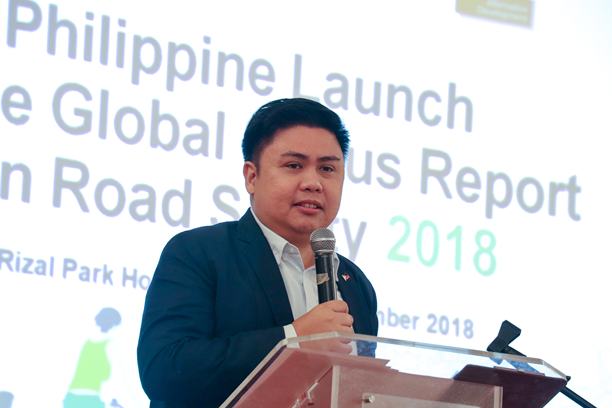 IMG_6554_1200px Department of Transportation Undersecretary Mark Richmund de Leon emphasizes the importance of multisectoral partnership in road safety.