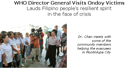 WHO Director General visits Ondoy victims