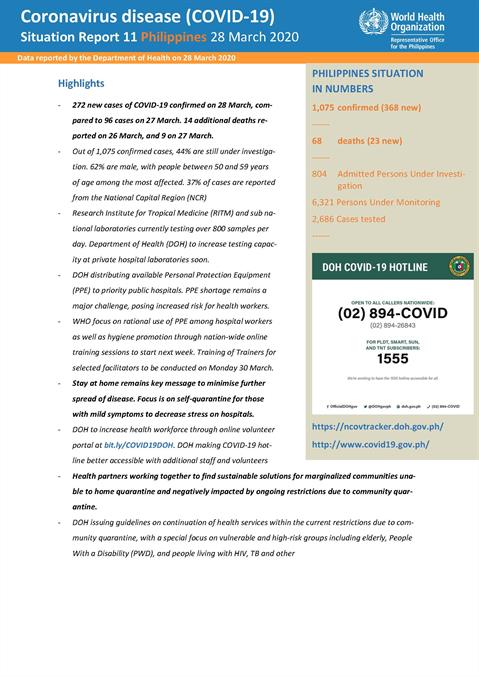 COVID-19 in the Philippines Situation Report 11