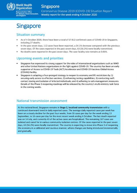COVID-19 in Singapore Situation Report 07