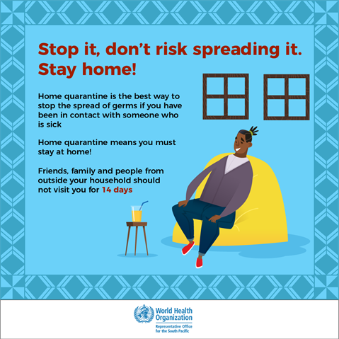 Stop it, don't risk spreading it Infographic visualising the recommended advice.