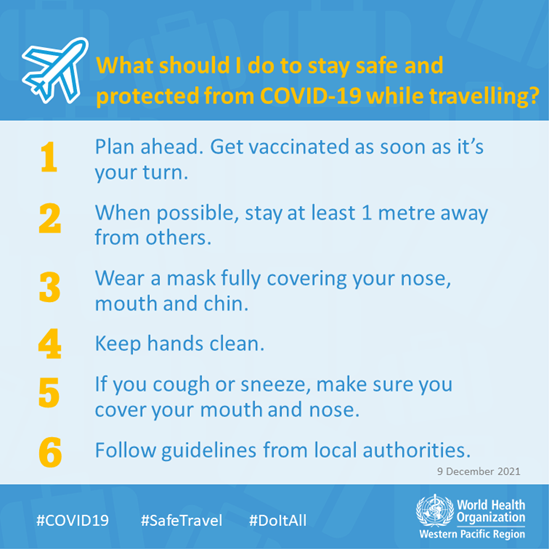 Safe travel during COVID-19 graphics